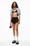alexander wang front knot shrug in cashmere wool heather grey