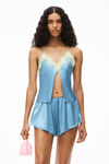BUTTERFLY CAMI TOP IN SILK CHARMEUSE