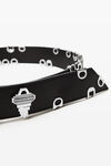 Alexander Wang black cintura nera in pelle con dettagli in metallo