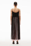 alexander wang fringe tank top in compact nylon black