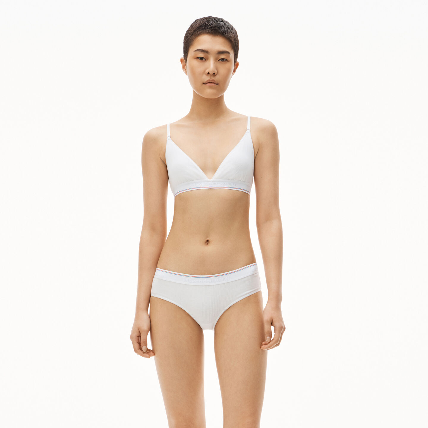 Alexander Wang Triangle Bralette In White