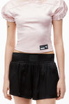 Alexander Wang black サテンのショートトラック