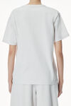 Alexander Wang dirty white distressed logo cotton tee