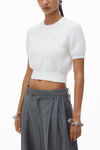 Alexander Wang white t-shirt pull court avec logo