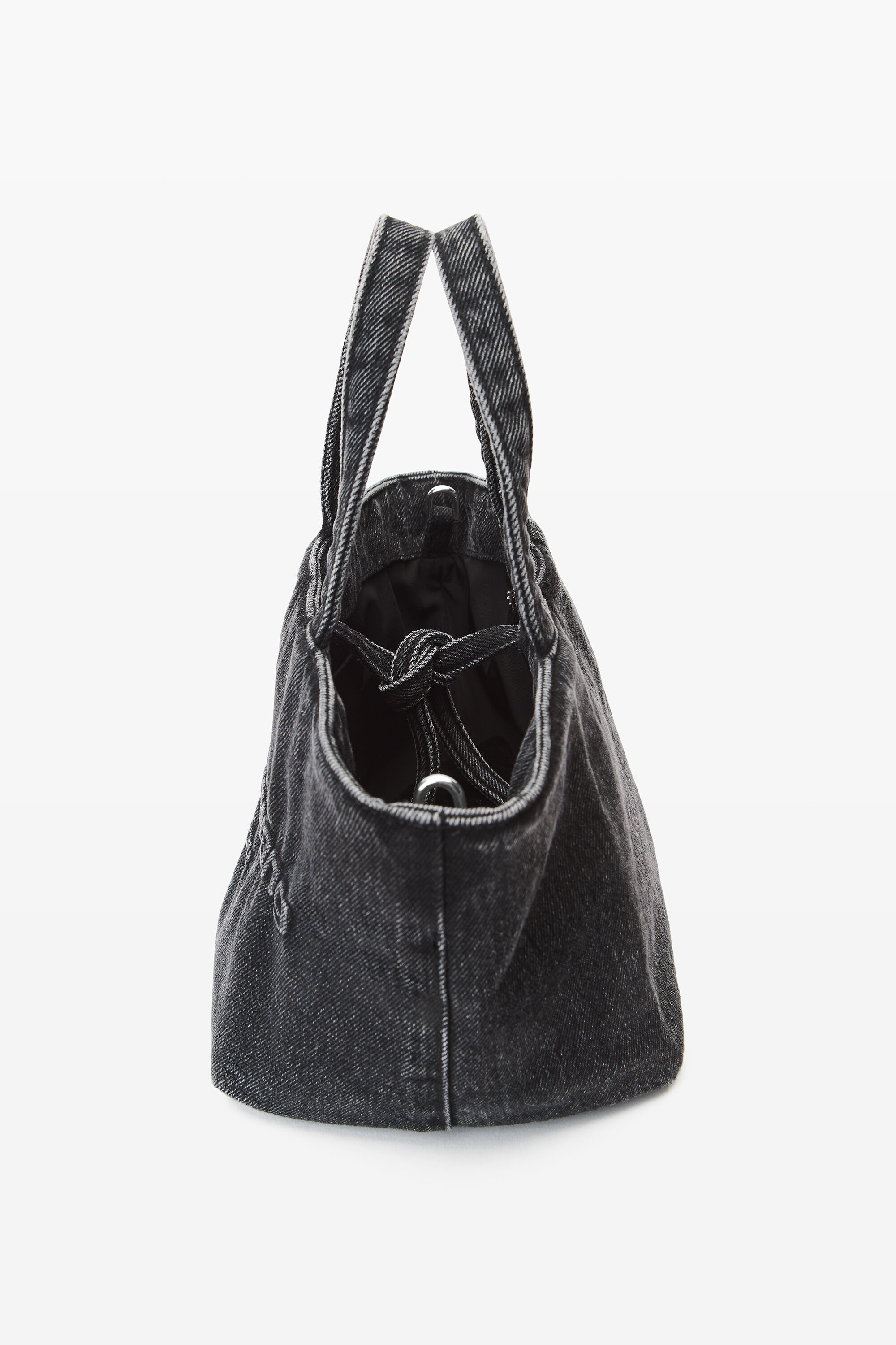 Punch Small Tote Bag in Cotton Denim in GREY AGED | alexanderwang®