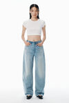 Alexander Wang vintage bleach blue 云柔漂白蓝中腰牛仔裤