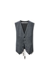 Alexander Wang dark grey melange graue weste aus wollmischgewebe mit kettenglieder-detail