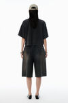 Alexander Wang black black logo cropped jersey tee