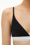 alexander wang 罗纹平纹布三角文胸 black