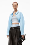 alexander wang dome structured flap bag in leather black