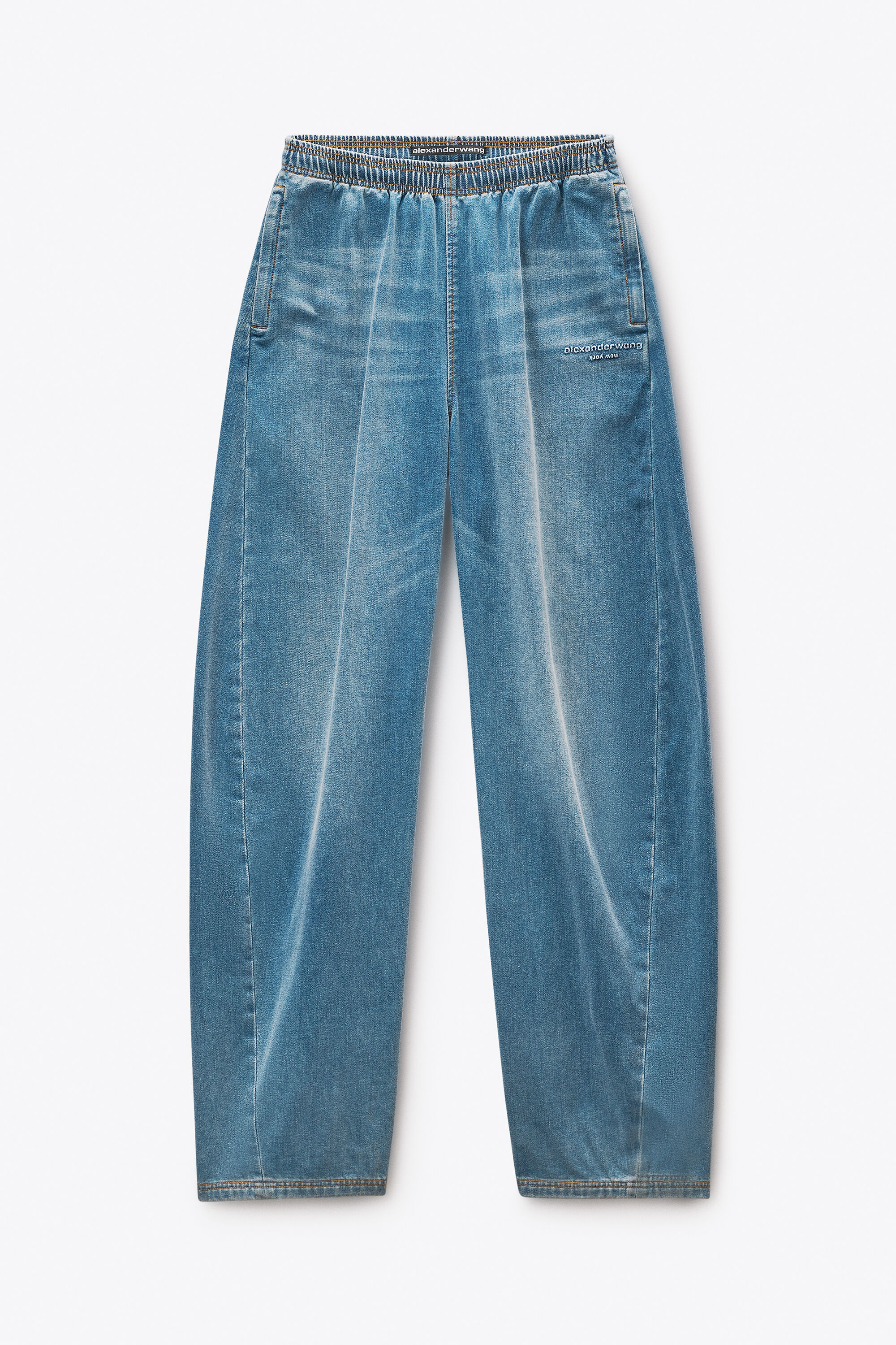 EZ - MID RISE STRAIGHT LEG JEANS IN CLEAR HOTFIX in VINTAGE LIGHT