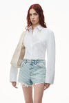 alexander wang bite 高腰短裤 pebble bleach