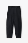 alexander wang pantaloni sartoriali elasticizzati in twill black