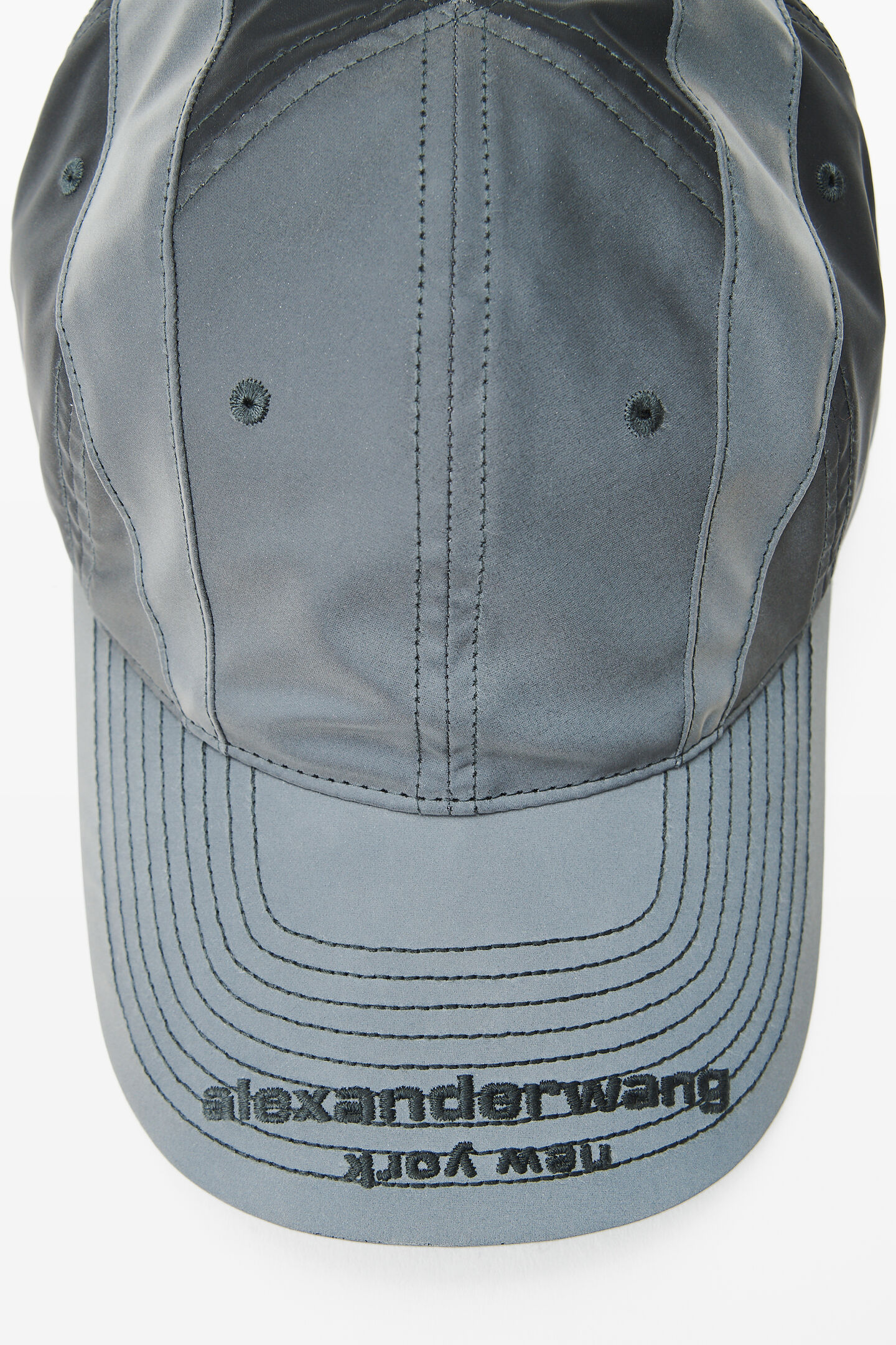 Alexander Wang Gradient Reflective Baseball Cap In Gray