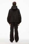 alexander wang 提花尼龙半拉链运动夹克 black