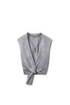 Alexander Wang heather grey grey merino wool nameplate top