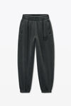 Alexander Wang faded black logo cotton terry sweatpants
