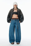 Alexander Wang deep blue jeans a palloncino indaco con design integrato