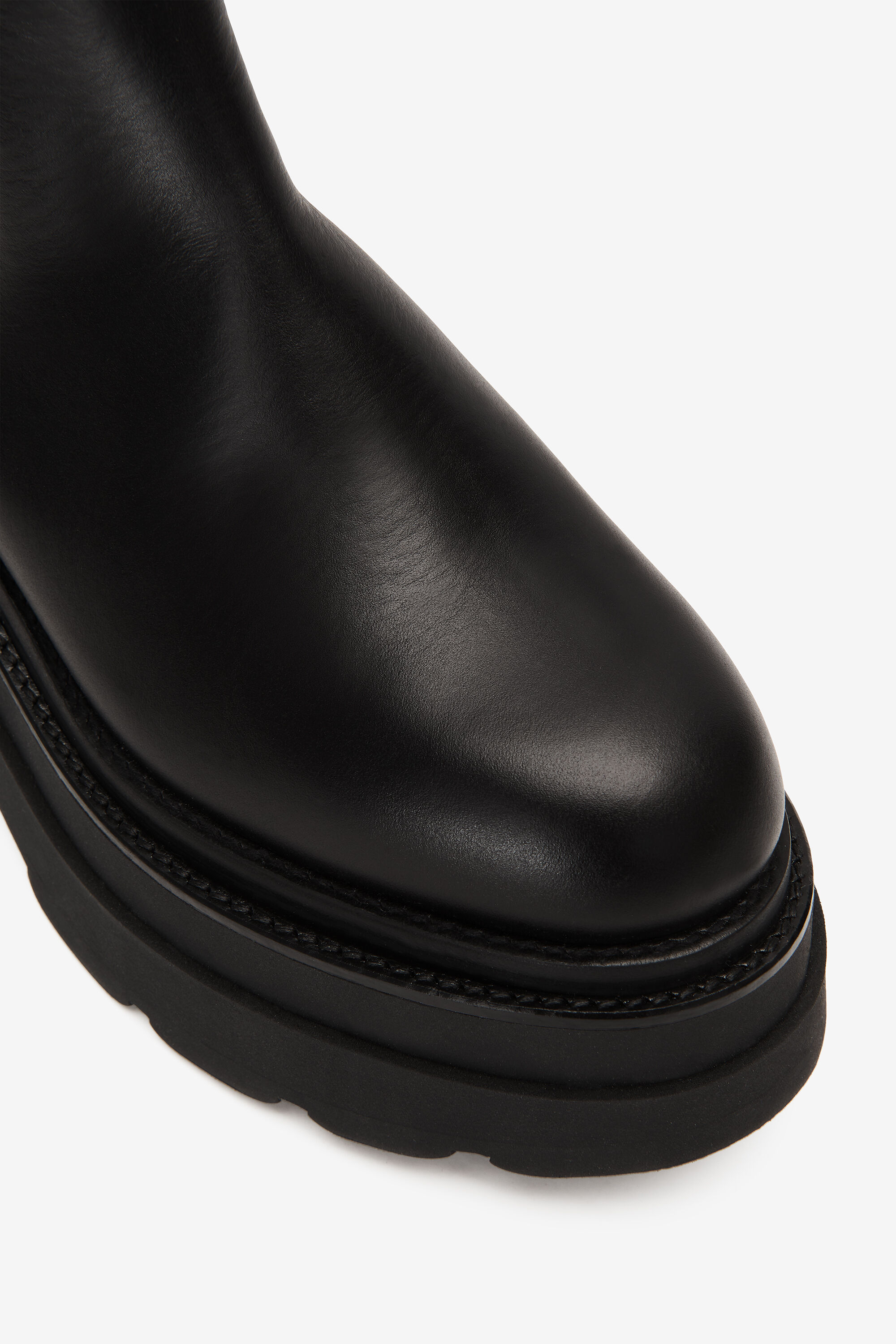 alexanderwang carter platform chelsea boot in leather BLACK