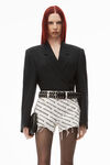alexander wang バイトロゴ ショーツ white/black