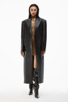 alexander wang 皮革精裁方正机车外套 black
