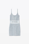 alexander wang 徽标弹力连衣裙 grey