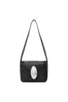 dome small hobo bag in crackle patent leather