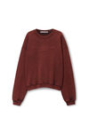 Alexander Wang acid red unisex logo-embossed sweatshirt in cotton