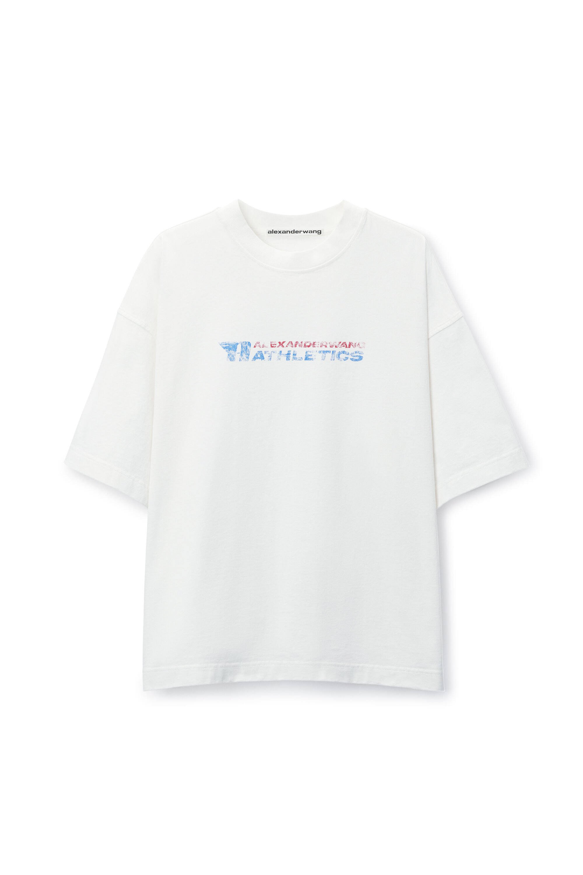 Alexander Wang ロゴ プリント クルーネック T シャツ Alexander Wang ロゴ Tシャツ | ブルー | FARFETCH JP