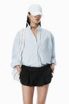 Alexander Wang oxford blue/white コットンオックスフォード オーバーサイズシャツ