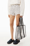 alexander wang the freeze ロゴメッシュ ラージトート white/black