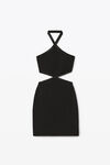 alexander wang 粘胶纤维针织徽标吊带连衣裙 black