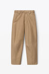 alexander wang pantaloni sartoriali elasticizzati in twill khaki