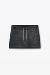Alexander Wang washed caviar crystal hotfix tube skirt in organic cotton terry