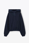 alexander wang puff logo hoodie in glitter terry nine iron