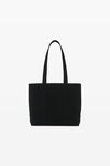 alexander wang ryan medium tote bag in rib knit black