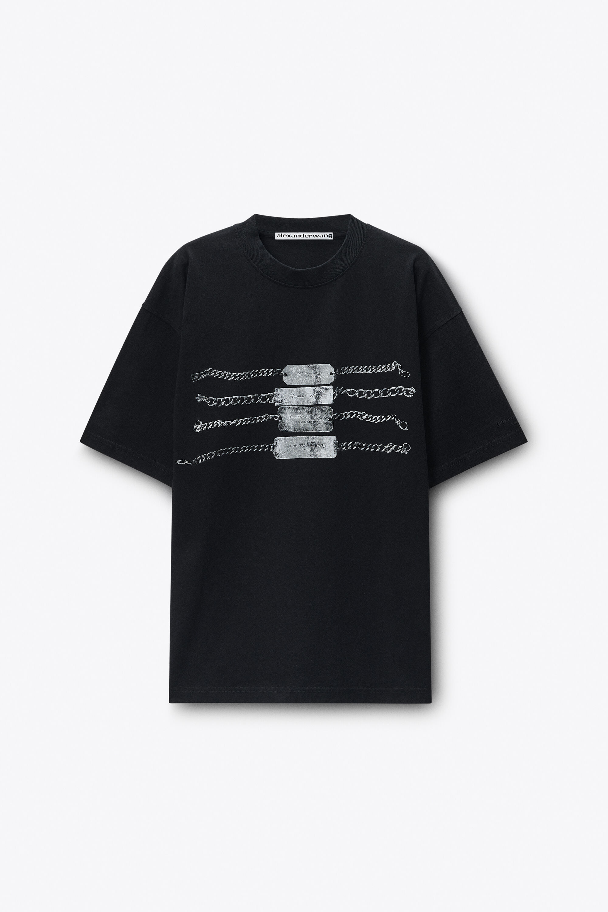 Oversized Graphic Tee in BLACK | alexanderwang®