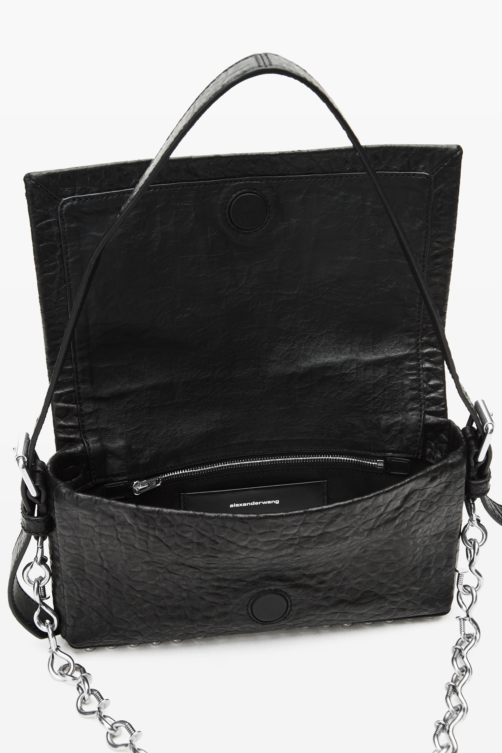 Ricco Slim Flap Bag in BLACK | alexanderwang®