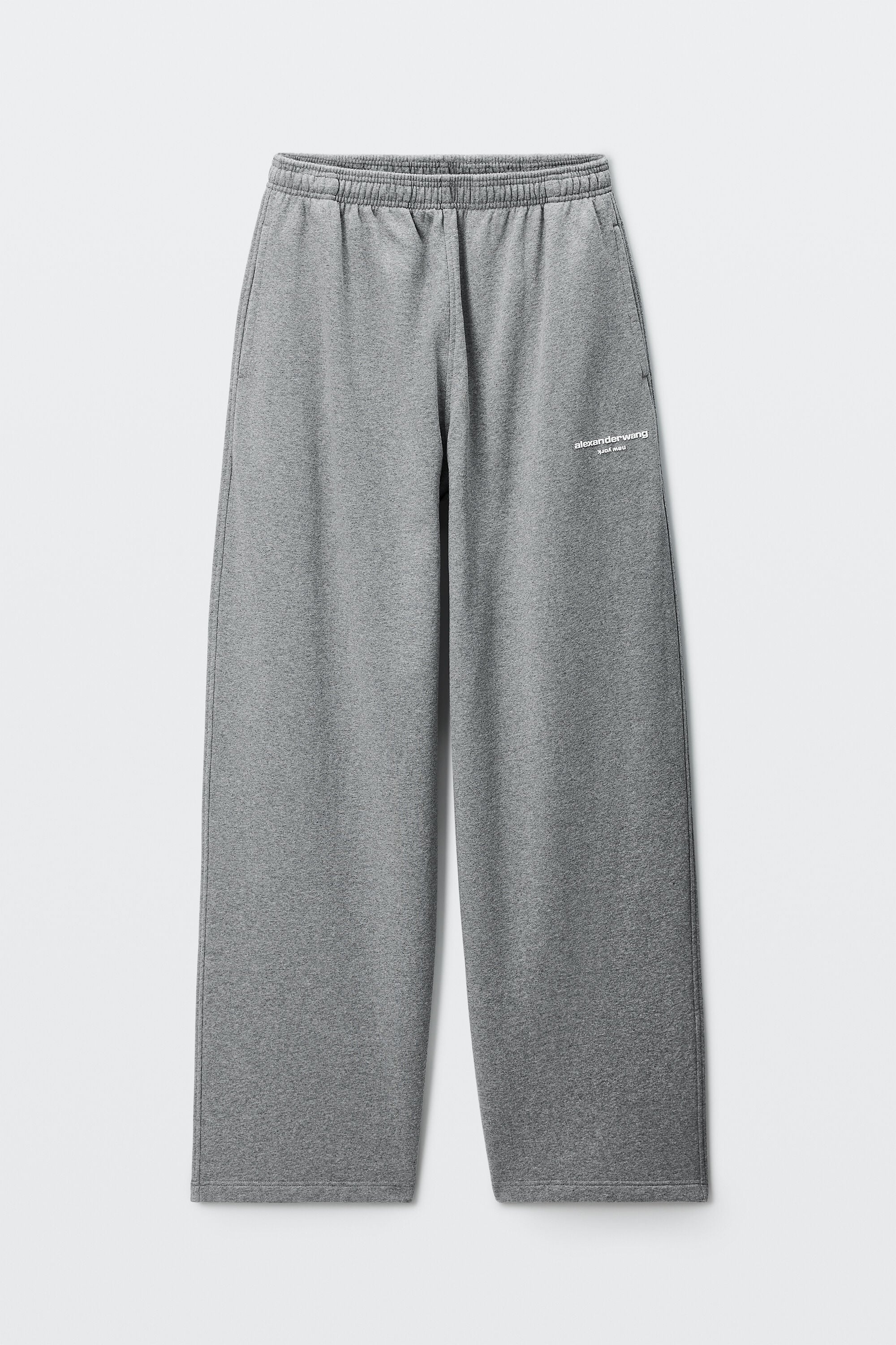 LOGO PRINT MID-RISE OVERSIZED SWEATPANT in SIDEWALK | alexanderwang®