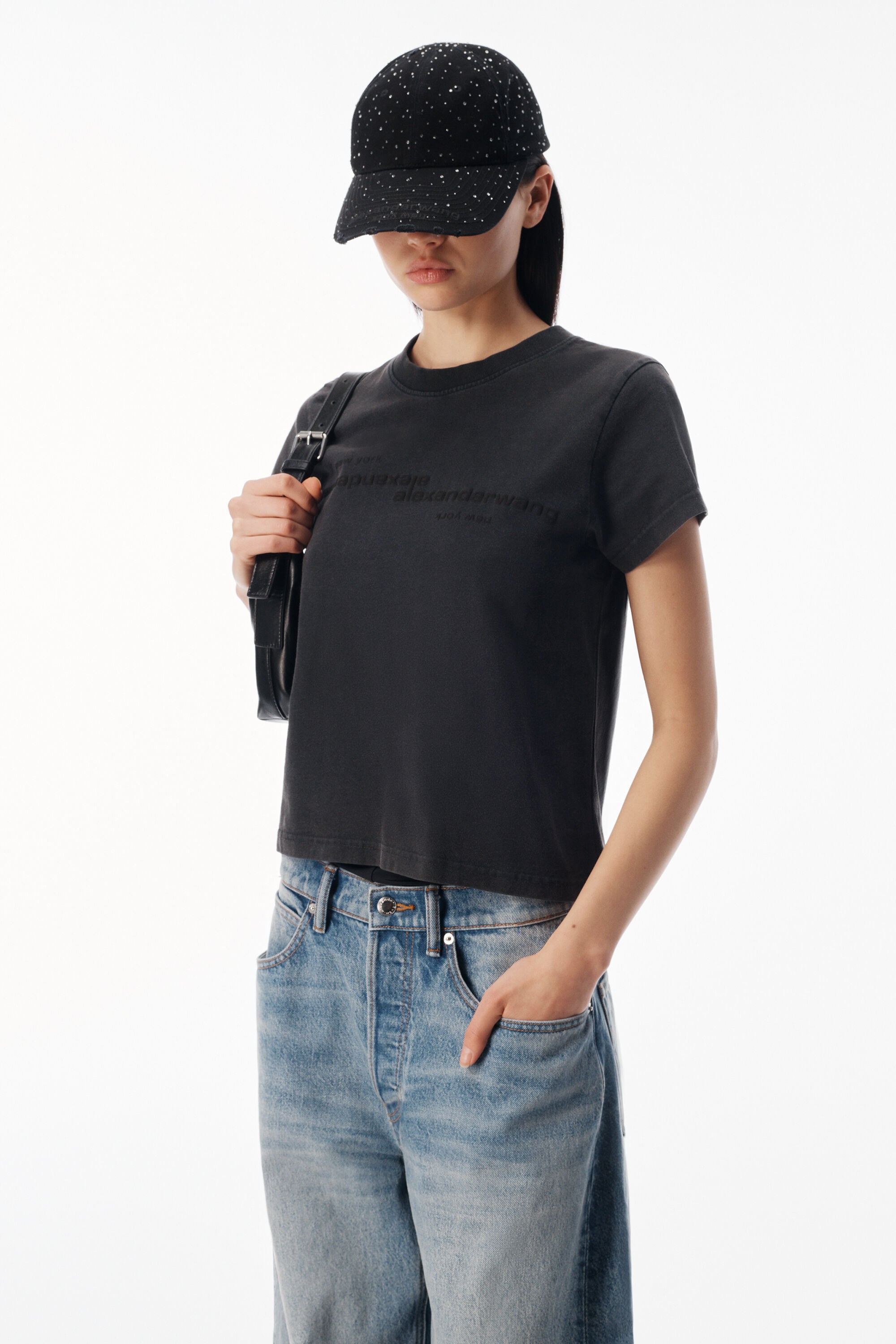 alexanderwang アレキサンダーワング ミラーロゴ入り シュランケンT