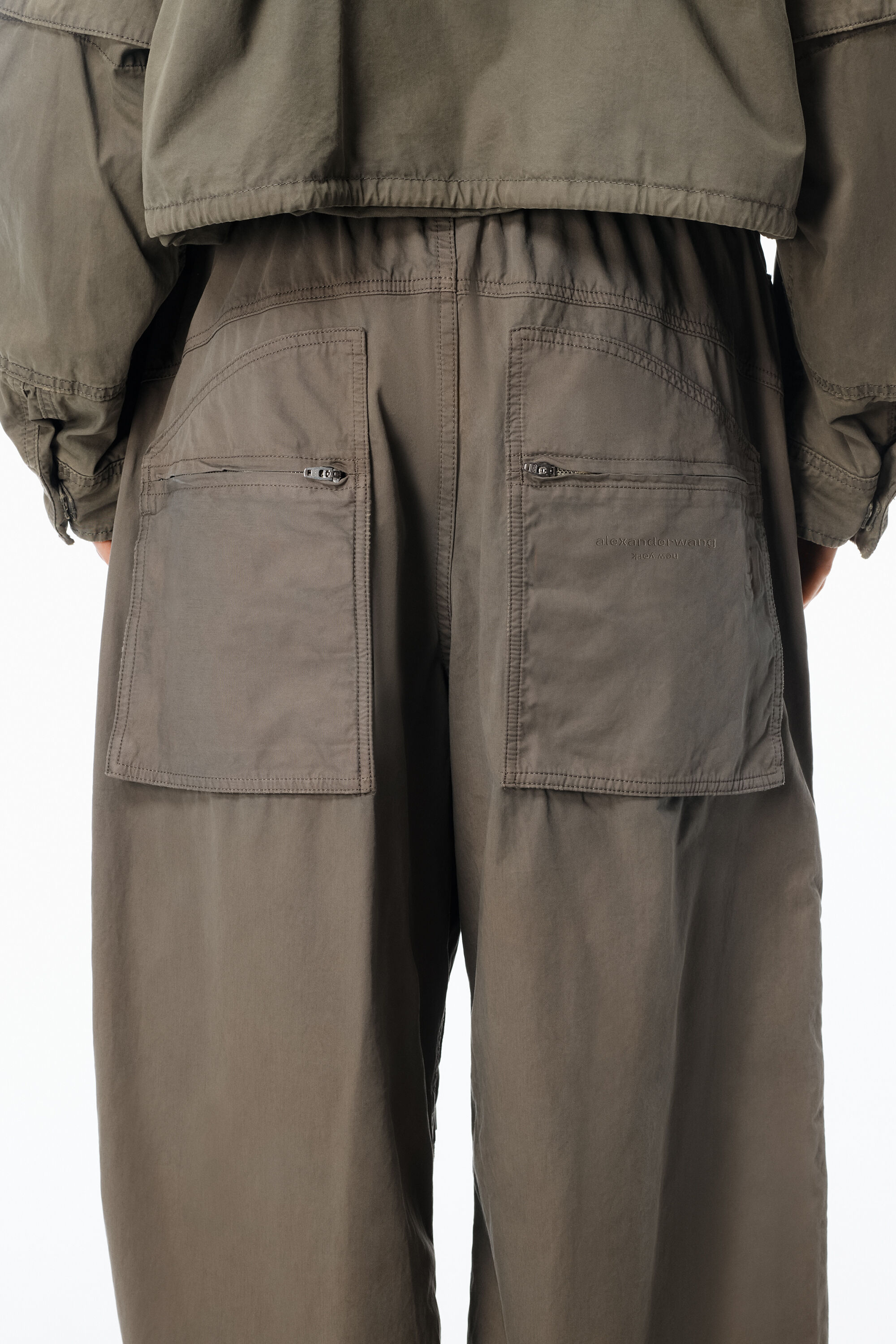 Cargo Pant cotton mid-rise in WASHED ARMY GREEN | alexanderwang®