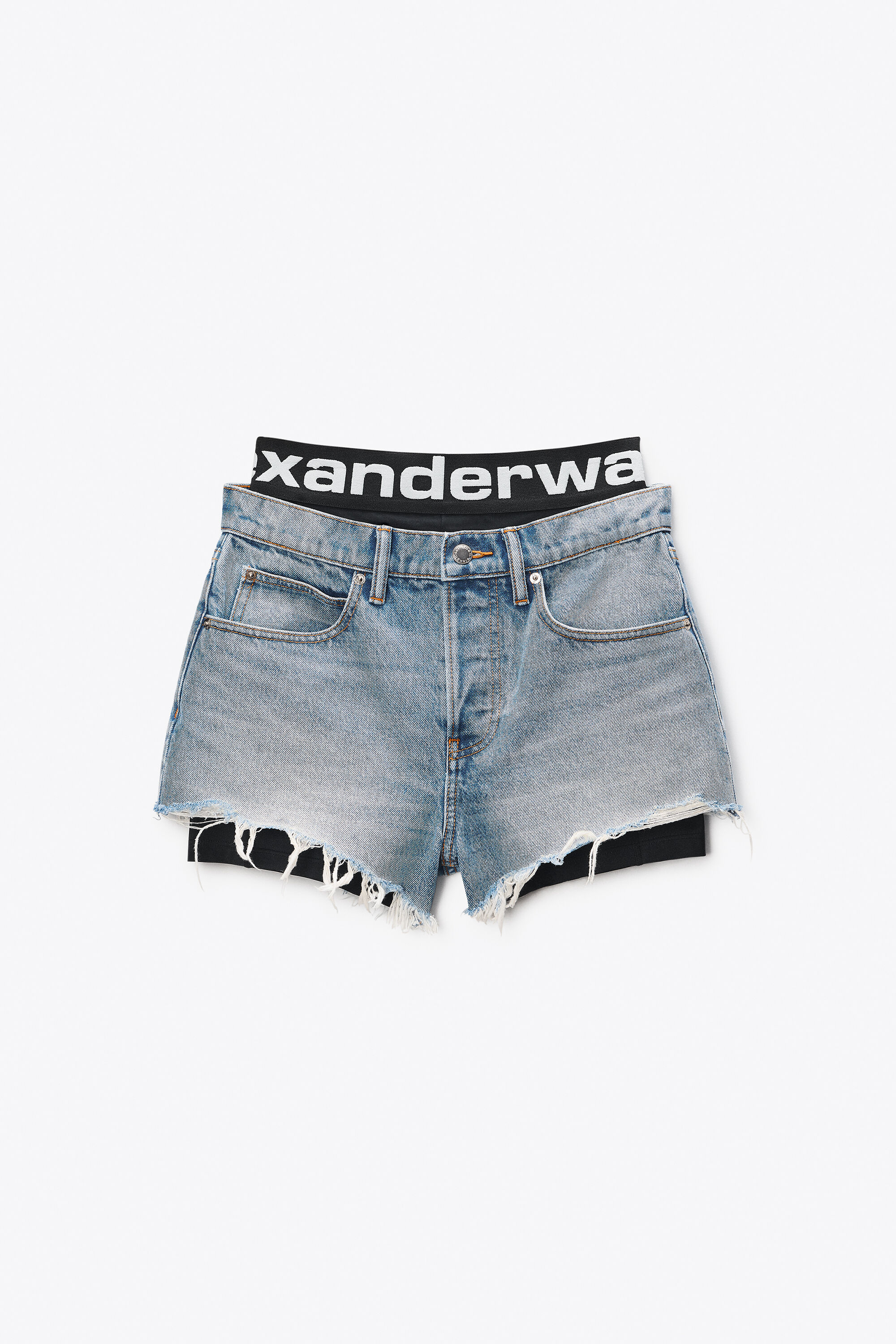 PRE-STYLED RELAXED LOGO BIKE SHORT in AUTHENTIC LIGHT INDIGO