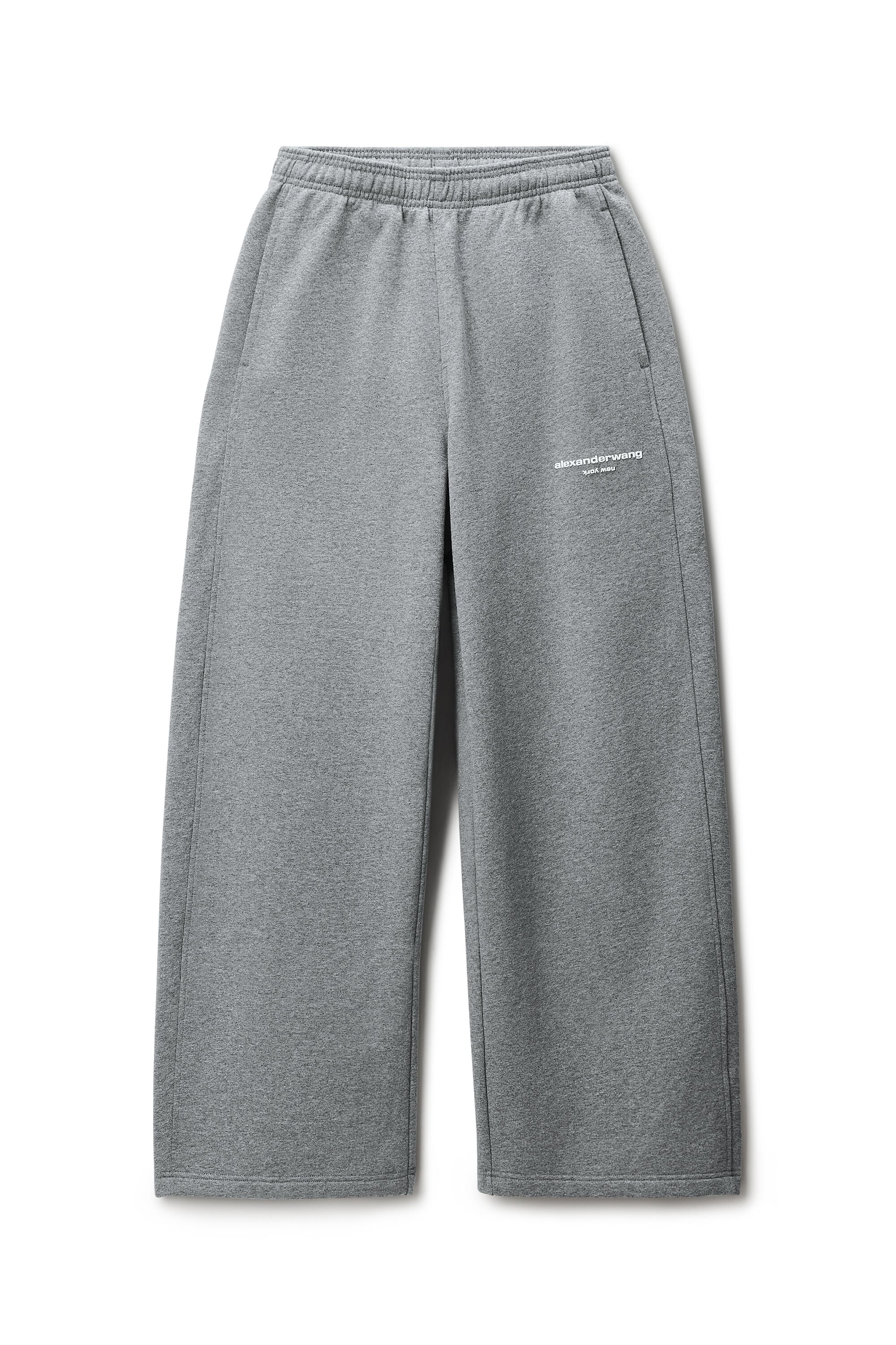 LOGO PRINT MID-RISE RELAXED SWEATPANT in SIDEWALK | alexanderwang®