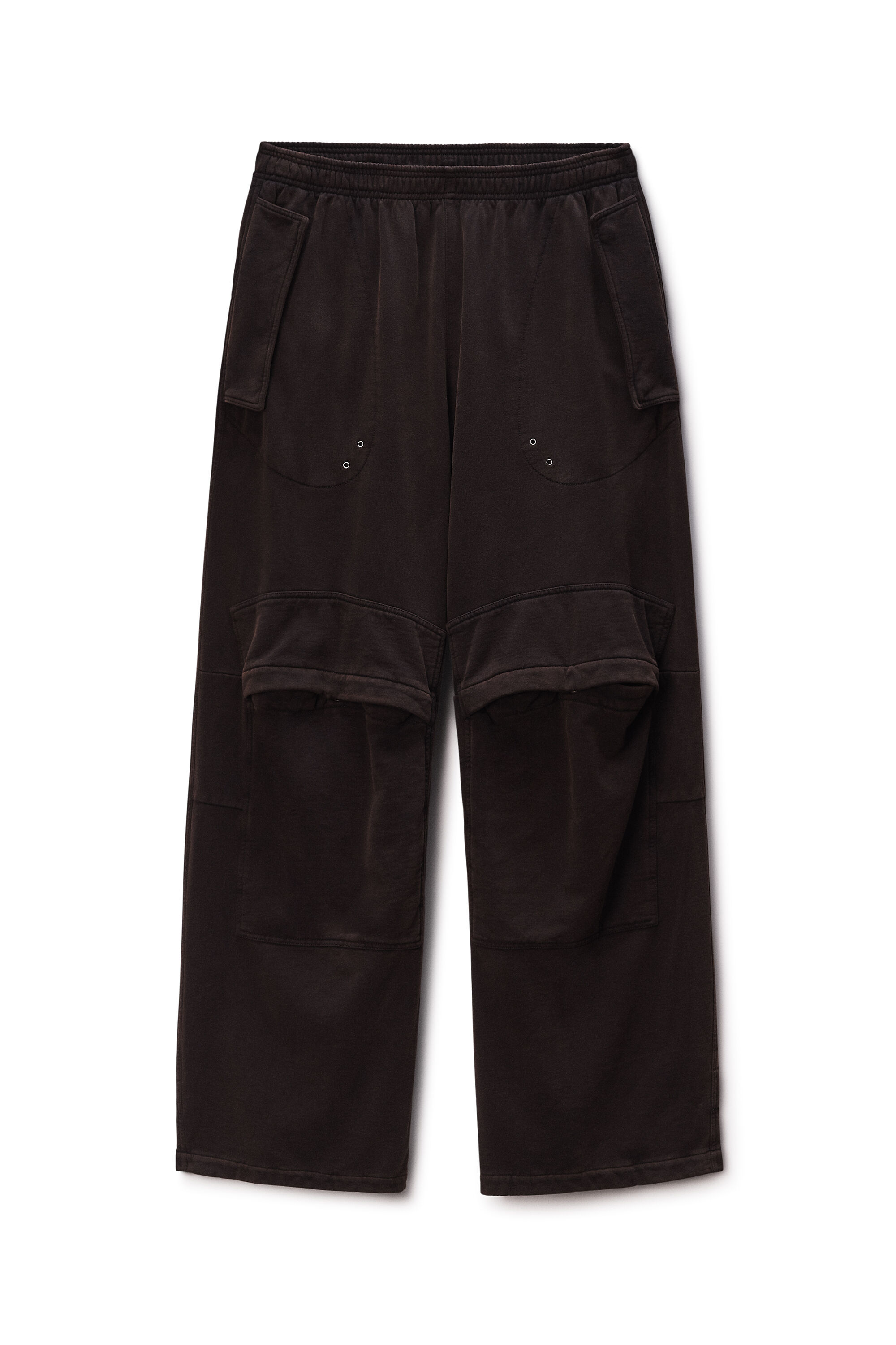 Mid-Rise Cargo Sweatpant Oversize in WASHED BLACK | alexanderwang®