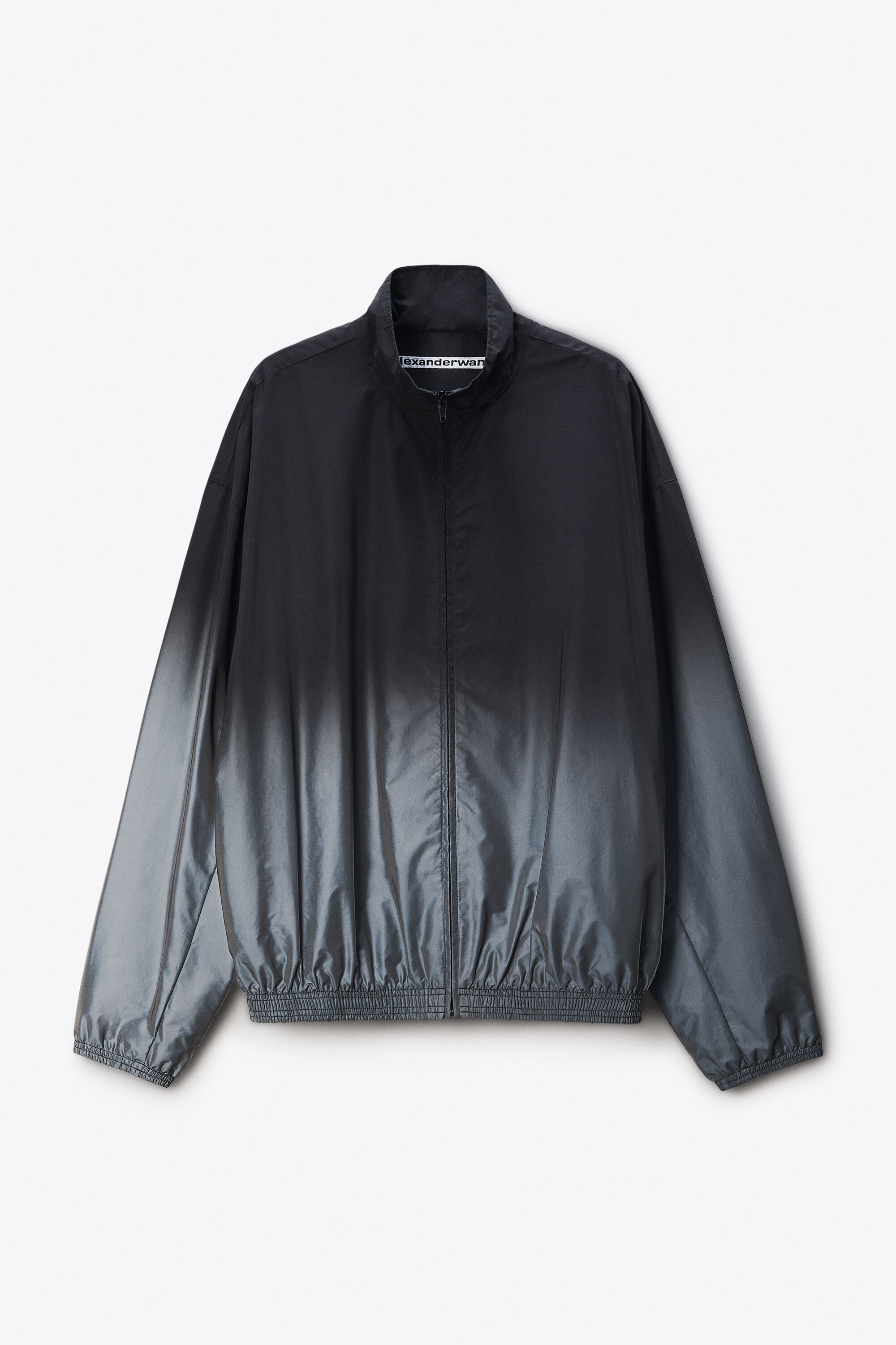 Unisex Reflective Track Jacket in SILVER/BLACK | alexanderwang®