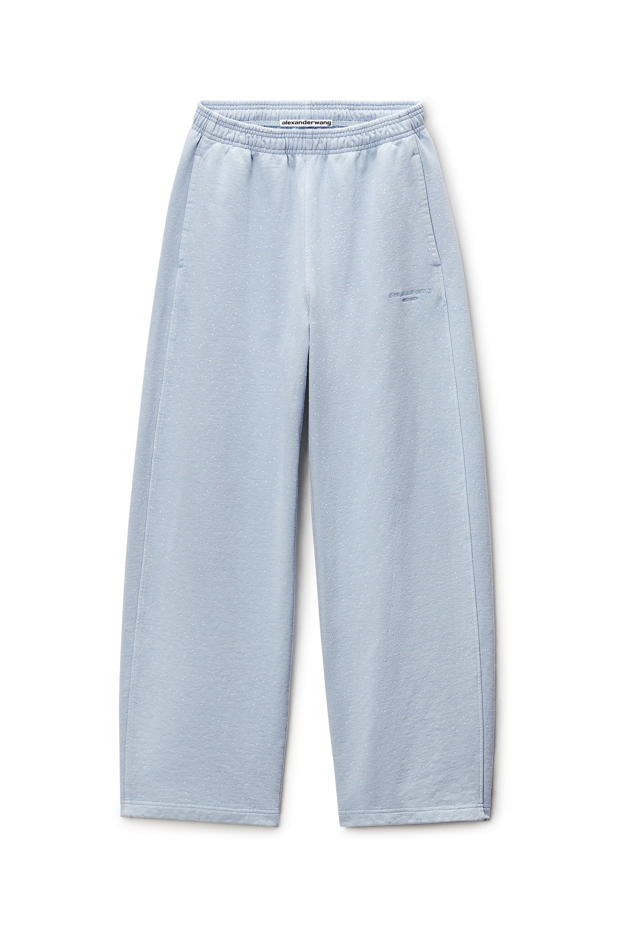 CRYSTAL HOTFIX MID-RISE RELAXED SWEATPANT in WASHED SKY