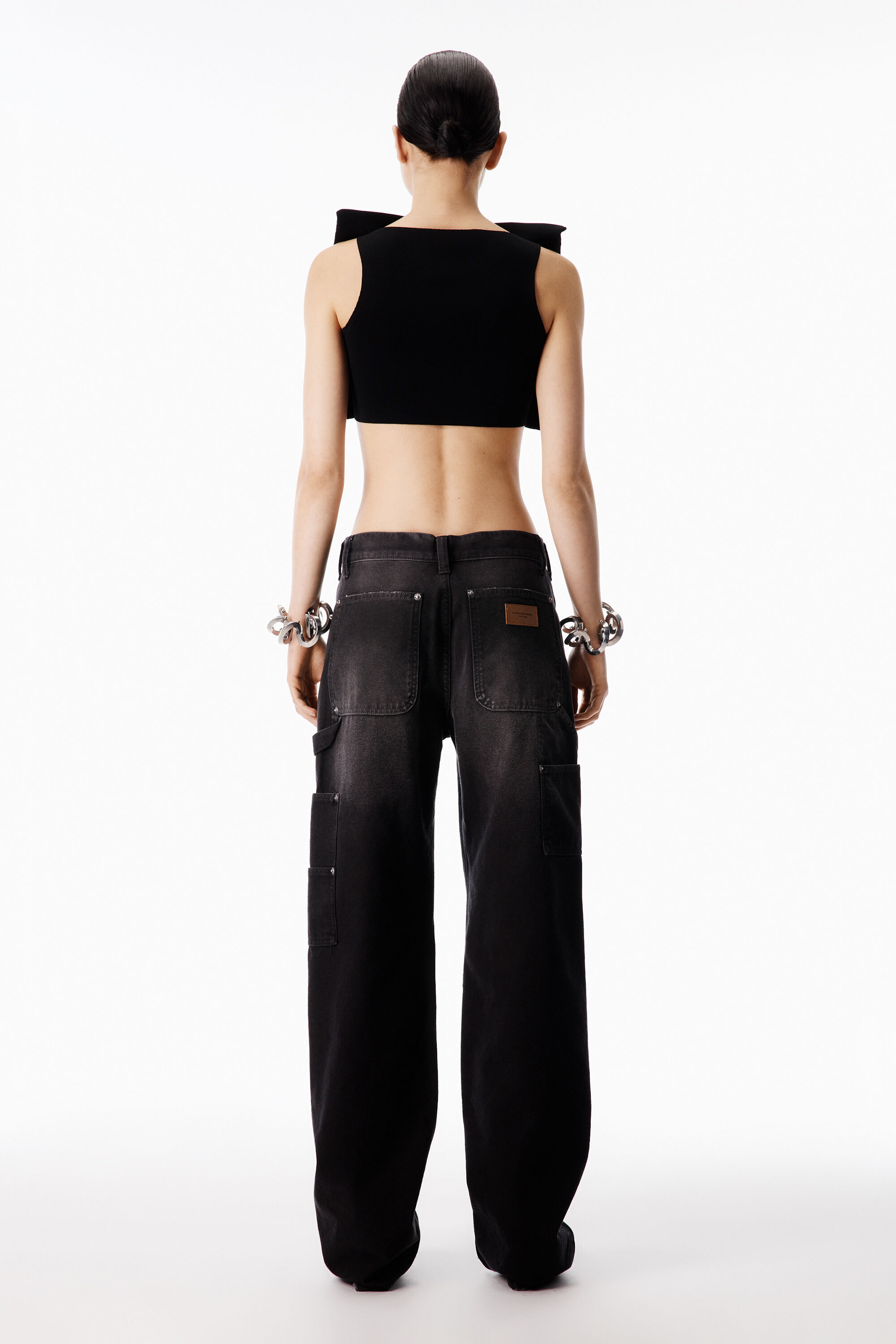 Zip Carpenter Pant in VINTAGE BLACK | alexanderwang®
