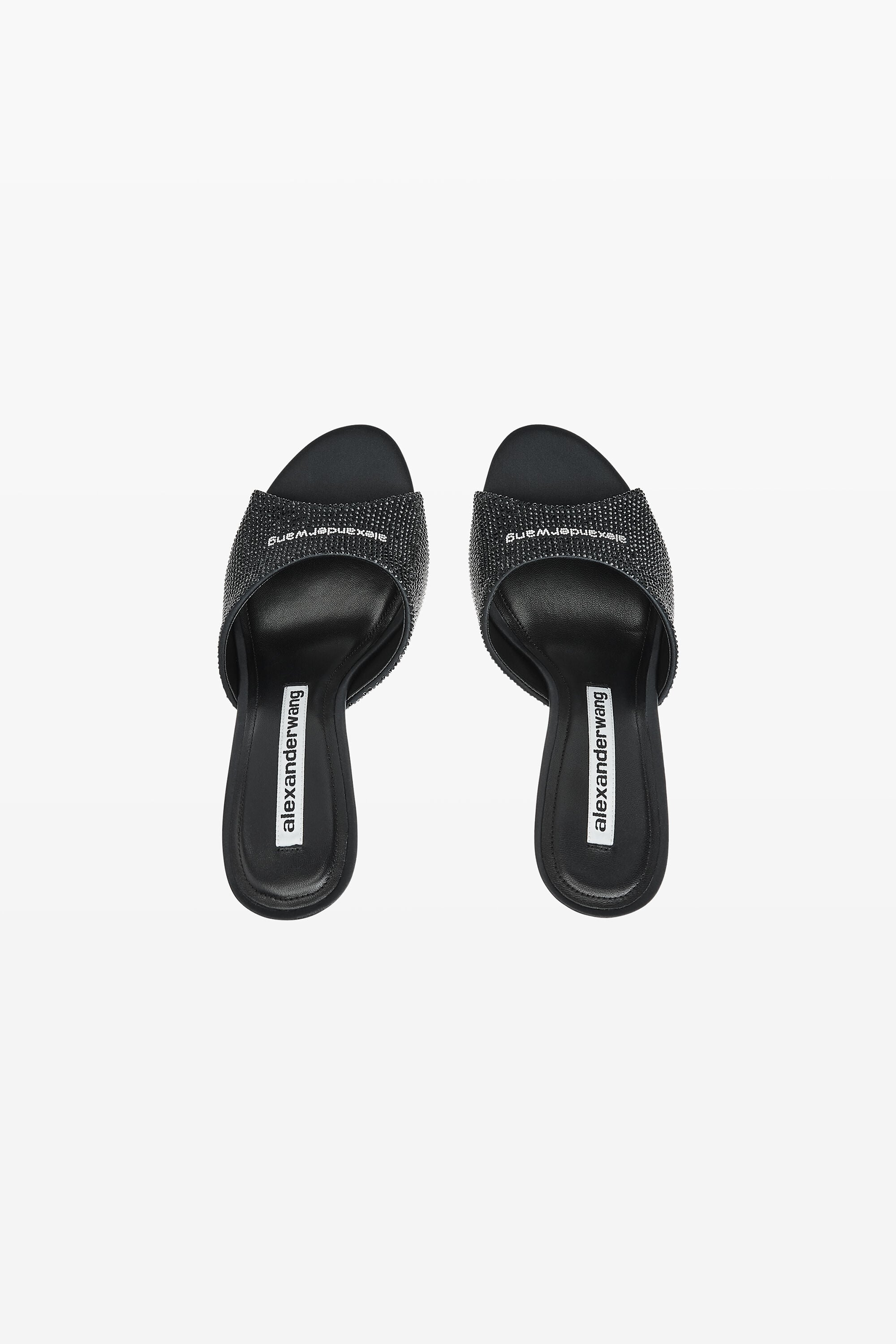 CHER CRYSTAL HOTFIX 105MM MULE in BLACK/JET | alexanderwang®