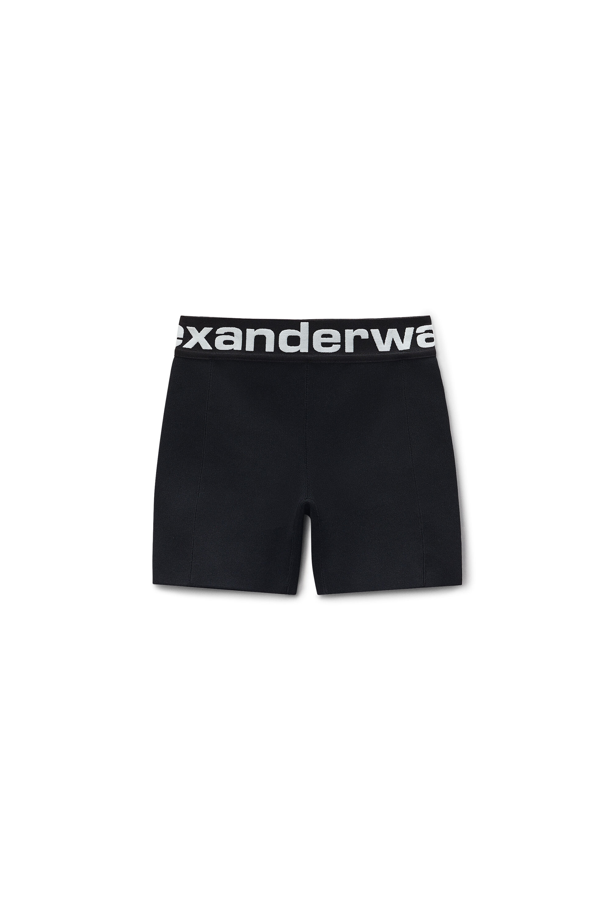 LOGO ELASTIC BIKE SHORT in BLACK | alexanderwang®