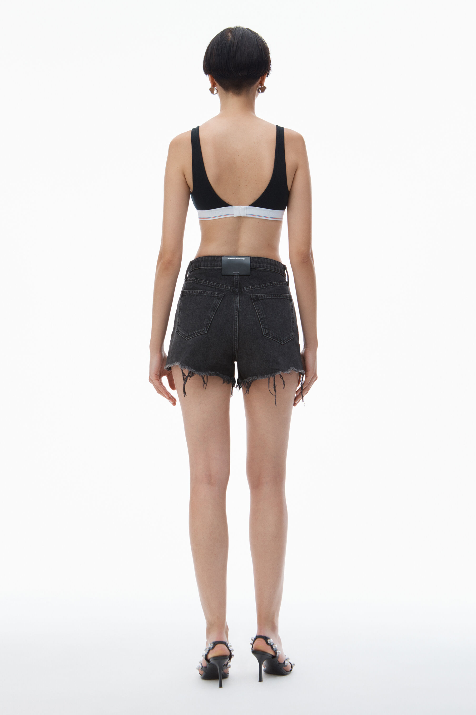 BITE SHORT IN GREY AGED DENIM in GREY AGED | alexanderwang®